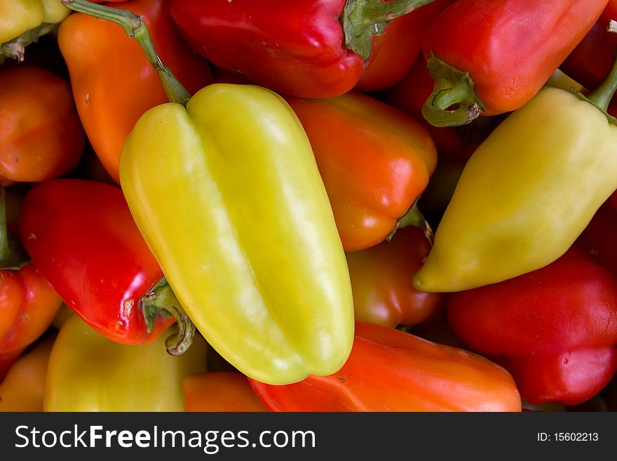 Vegetables  pepper  fresh  a red and yellow abstract background