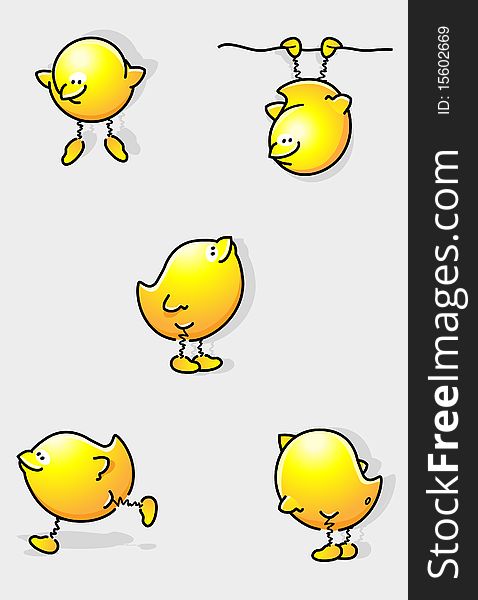 Some funny birds. File includes clipping path. Some funny birds. File includes clipping path.