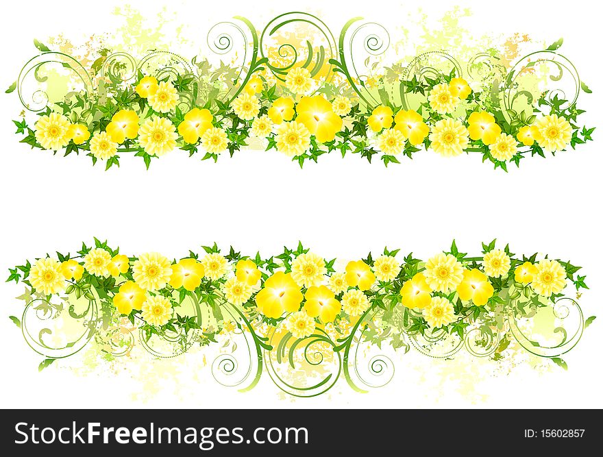 Floral Decoration With Yellow Flowers