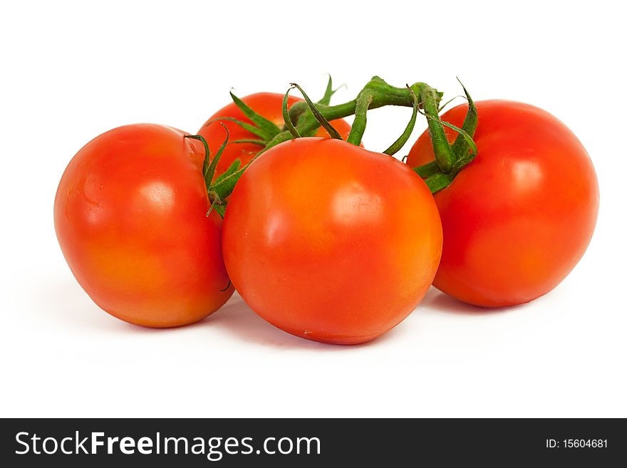 Four Ripe Tomatoes Isolated