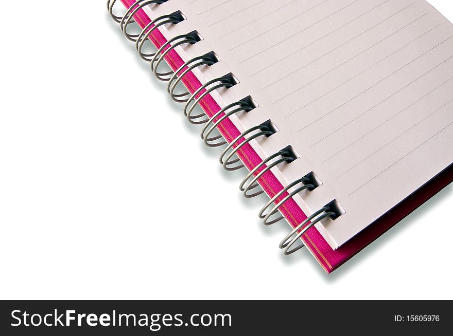 Blank page notebook isolated on white background. Blank page notebook isolated on white background