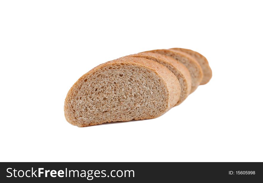 Bread slices isolated on white background. Bread slices isolated on white background.