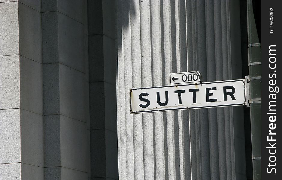 San francisco sutter street sign