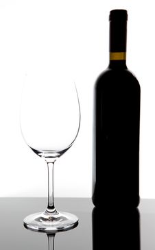 Red Wine Glass And Bottle Royalty Free Stock Images Red Wine Glass And Bottle Royalty Free Stock Images