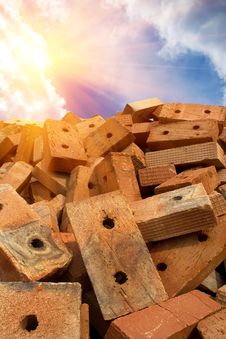 Brick  Red  Clay  Sun Stock Images