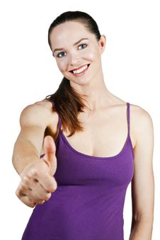 Attractive Young Woman With Thumbs Up Royalty Free Stock Photo Attractive Young Woman With Thumbs Up Royalty Free Stock Photo