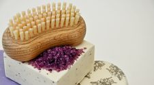 Soap Bar With Bath Salt Stock Image Soap Bar With Bath Salt Stock Image