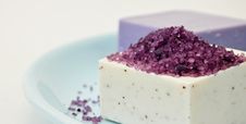 Soap Bar With Bath Salt Royalty Free Stock Image Soap Bar With Bath Salt Royalty Free Stock Image