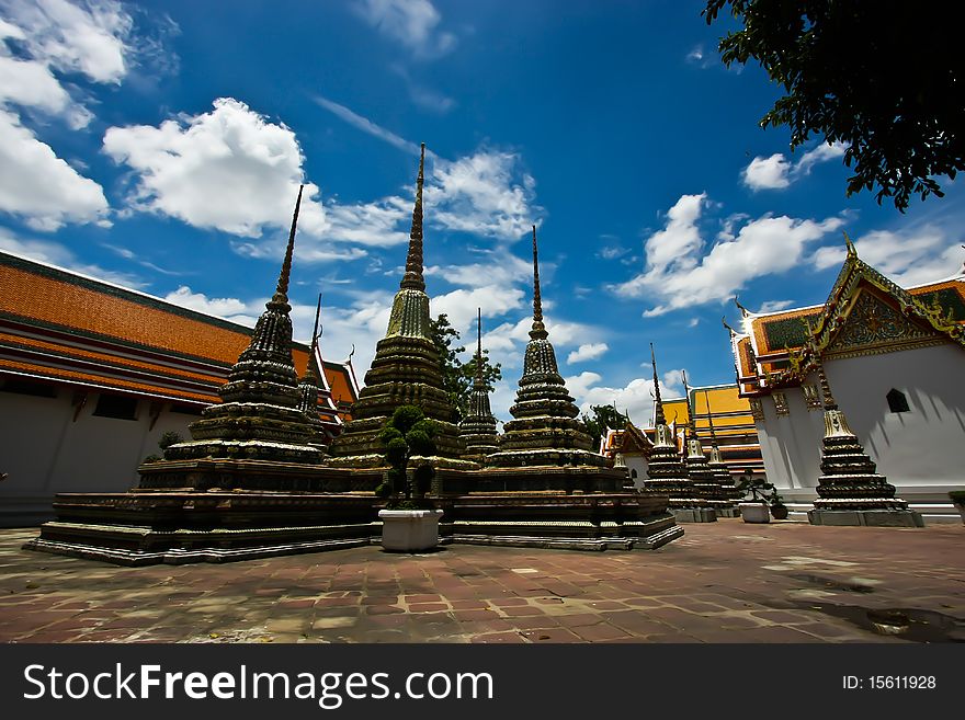 The  poe temple of bangkok thailand. The  poe temple of bangkok thailand