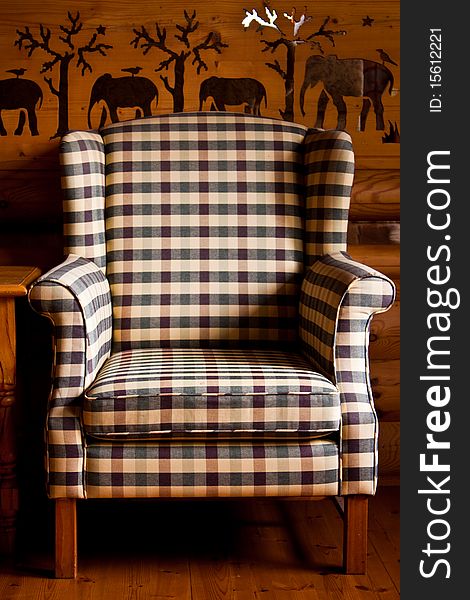 The armchair is decorate in modern home