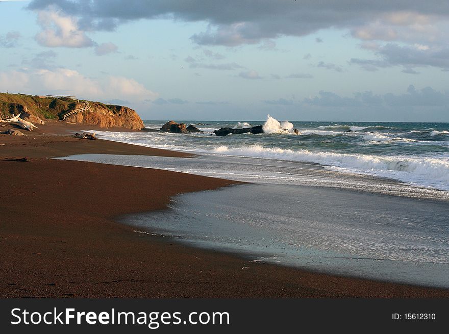 Pacific shore in a beautiful afternoon. Pacific shore in a beautiful afternoon