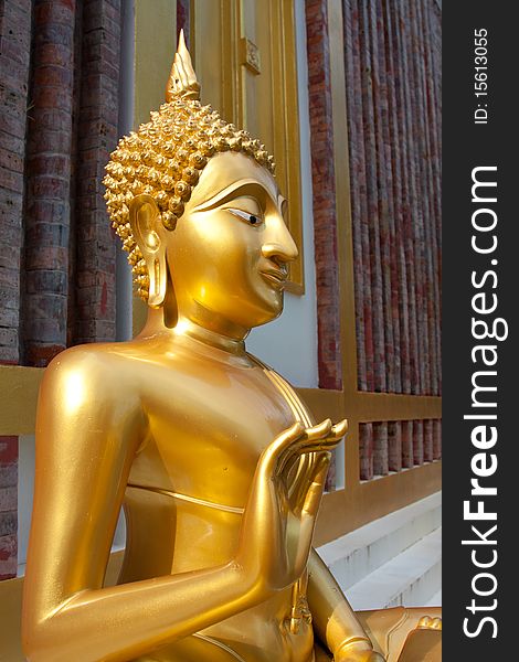 Golden Buddha in Nakonpranom Thailand