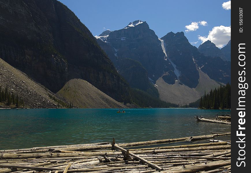 Moraine Lake in Banff National Park located in Alberta Canada