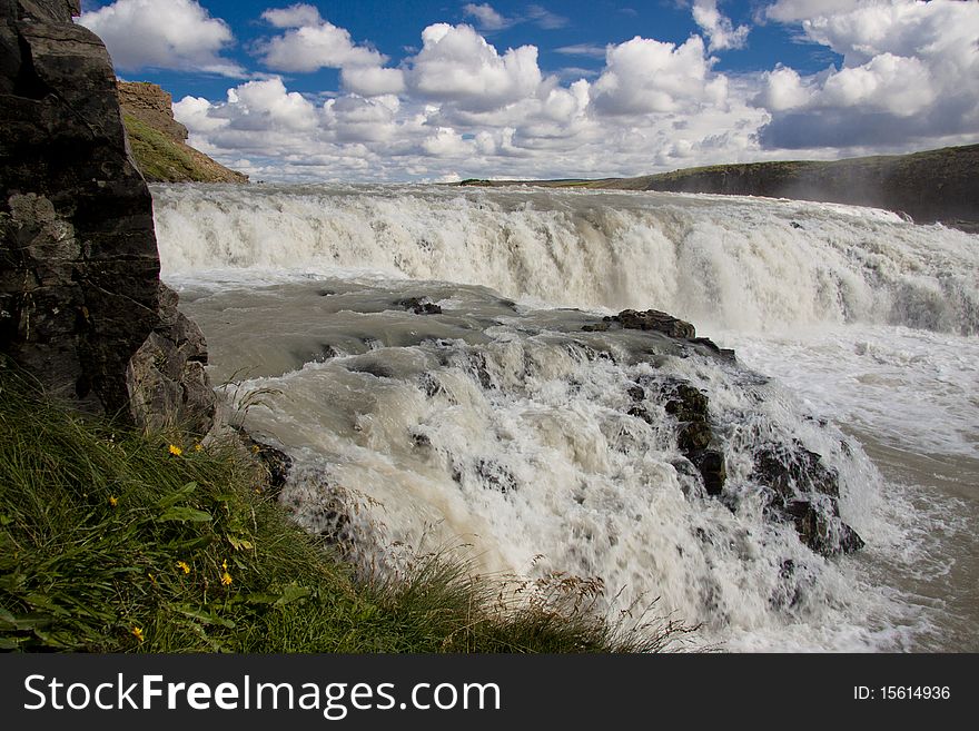 Part of Gullfoss waterfall - Iceland
