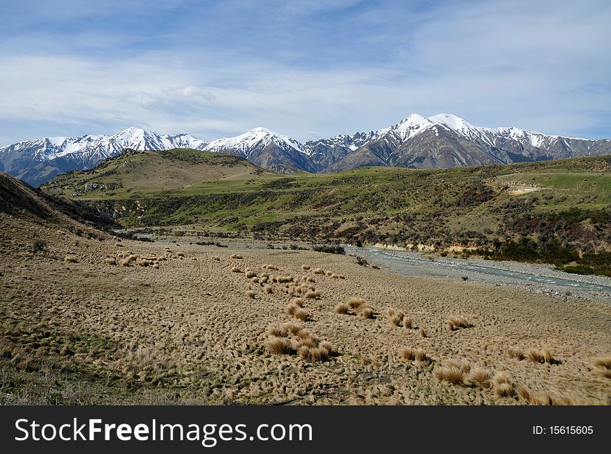 Plains and Peaks of the Arthur's Pass National Park, New Zealand. Plains and Peaks of the Arthur's Pass National Park, New Zealand
