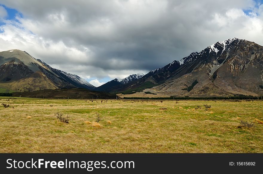 Plains and Peaks of the Arthur's Pass National Park, New Zealand. Plains and Peaks of the Arthur's Pass National Park, New Zealand