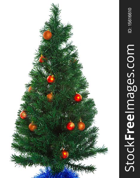 Christmas tree. Isolated on a white background. Christmas tree. Isolated on a white background