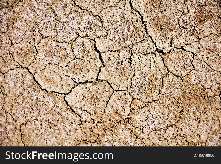 Dry land at the Muddy Volcanoes in Buzau, Romania