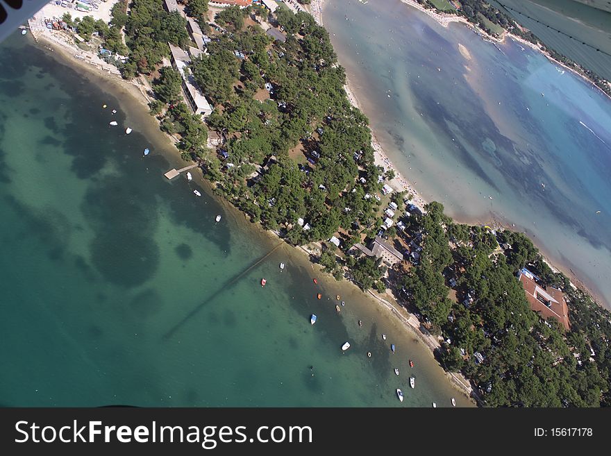 Croatia, view on beauty islands and blue sea