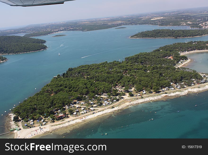 Croatia, view on beauty islands and blue sea