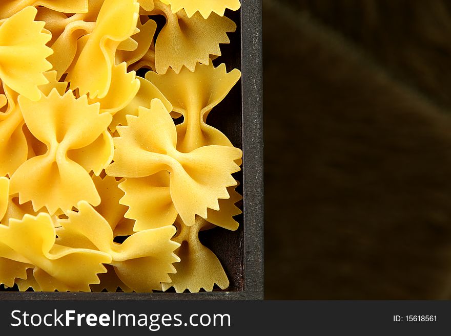 Raw pasta varied from the traditional Italian cook