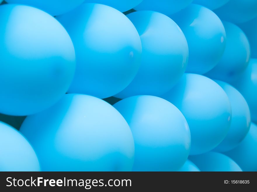 Blue balloons. Nice abstract background.