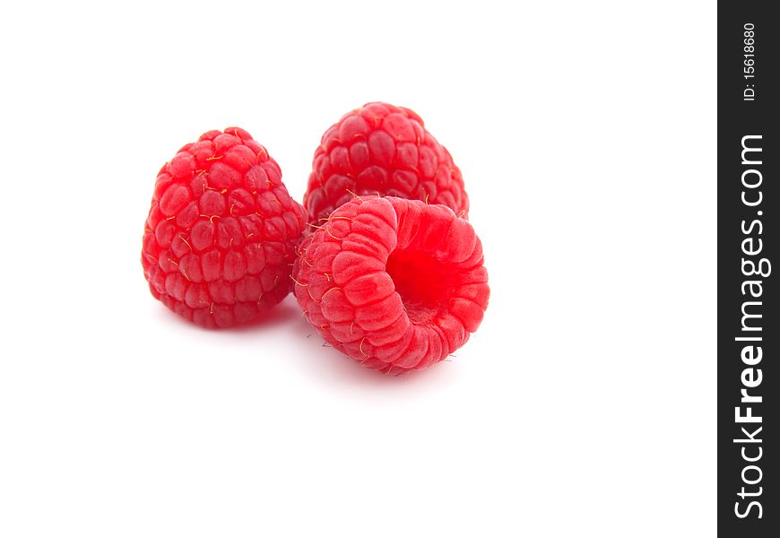Raspberries. Isolated on White Background