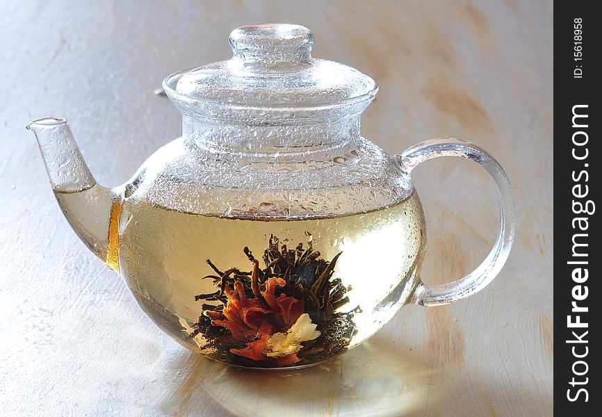 Chinese Tea Is Brewed In A Tea-pot