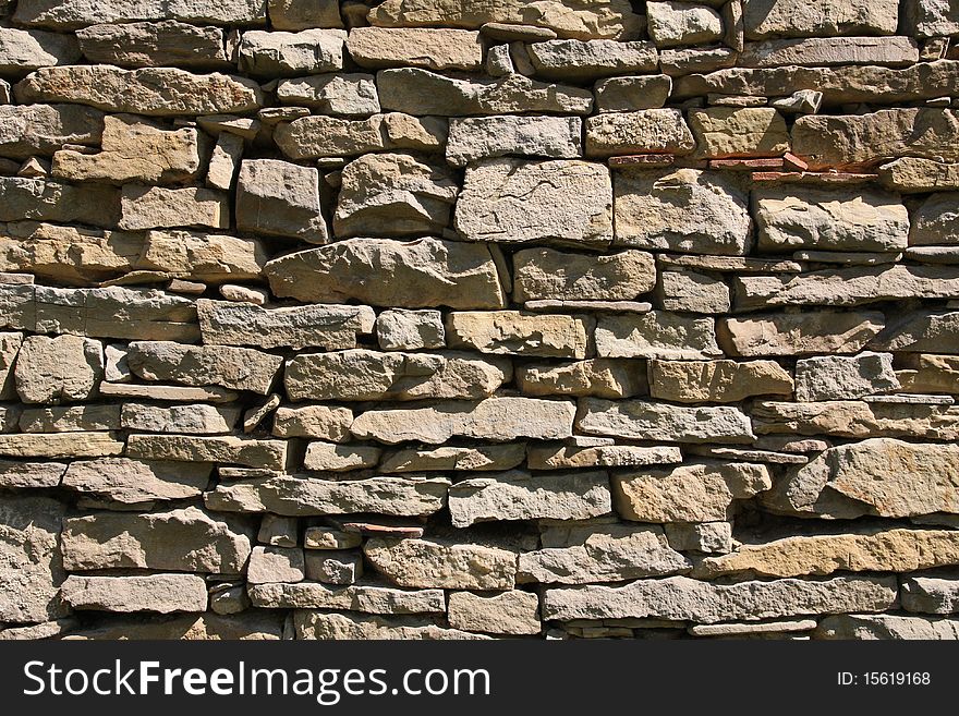 Detail of rural stone wall