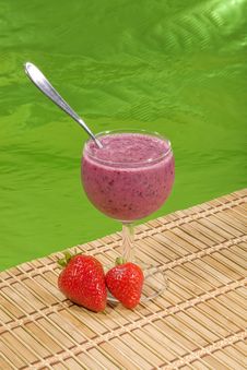Smoothie With A Spoon. Stock Image Smoothie With A Spoon. Stock Image