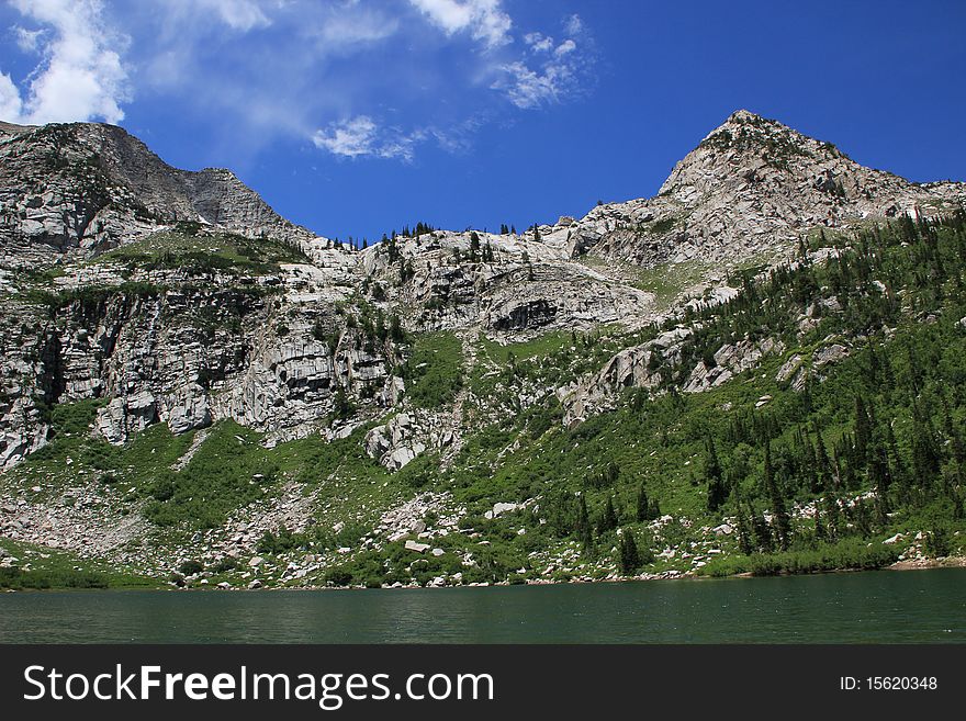 A high elevation mountain lake found in Utah