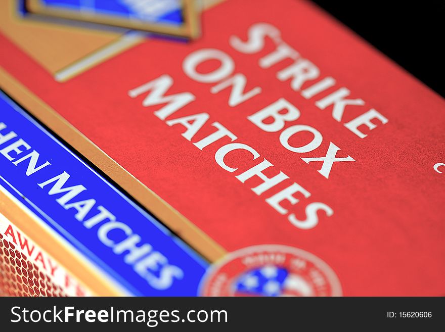 A strike on box matches up close. A strike on box matches up close