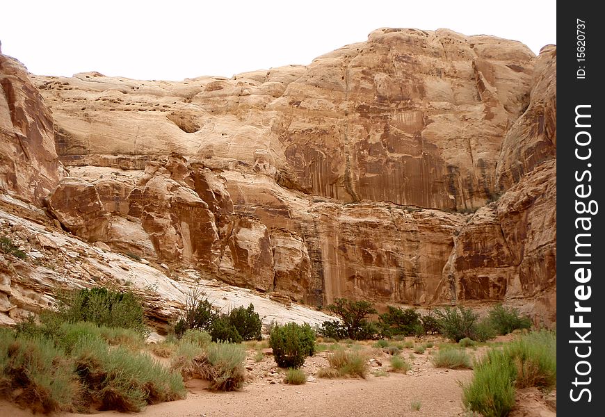 A large canyon wall in southern utah. A large canyon wall in southern utah