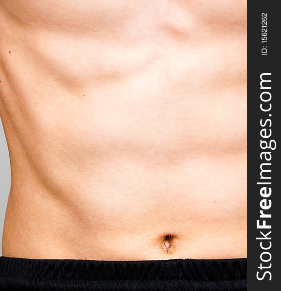 Abdomen of a fit young male. Abdomen of a fit young male