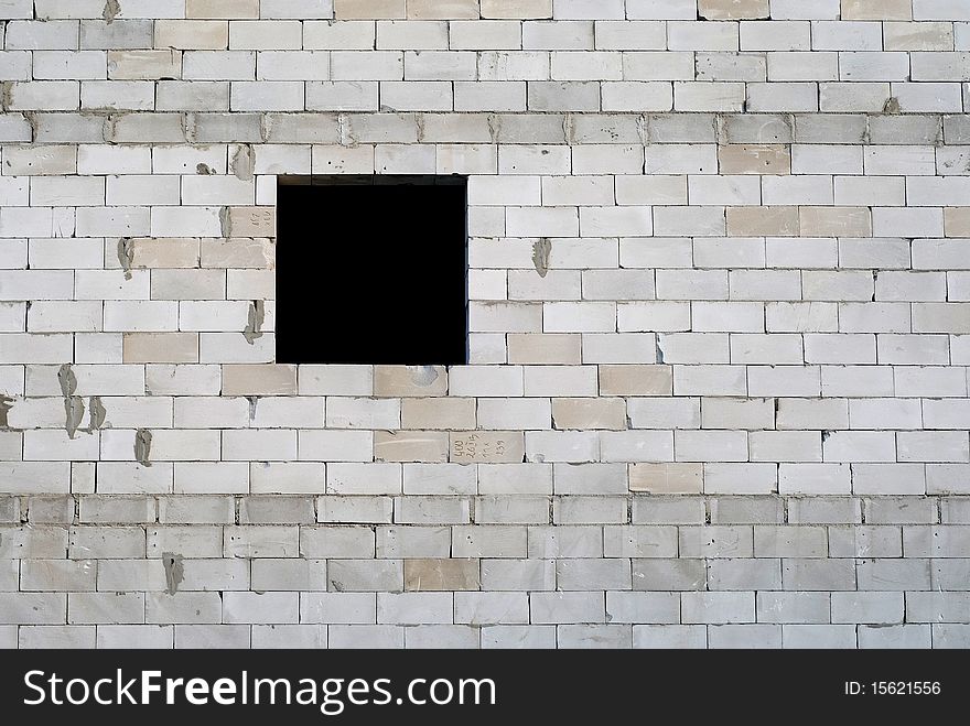 A white wall made with bricks