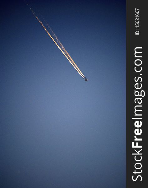 Airplane Against Blue Sky