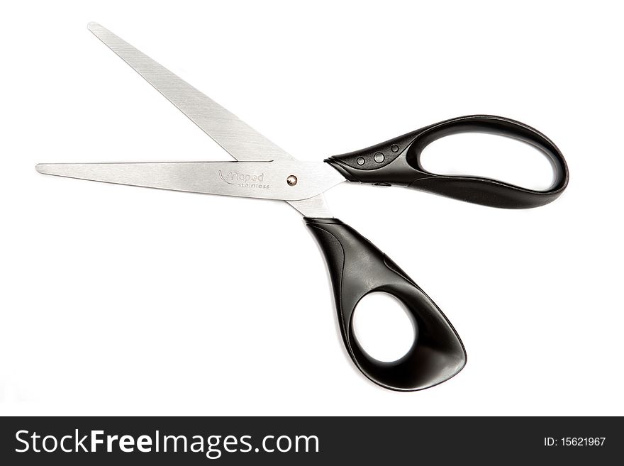 Office scissors isolated on white background