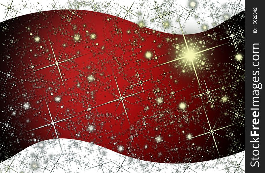 Christmas stars on red background. Christmas stars on red background