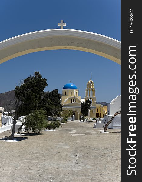 Church bells on Santorini island