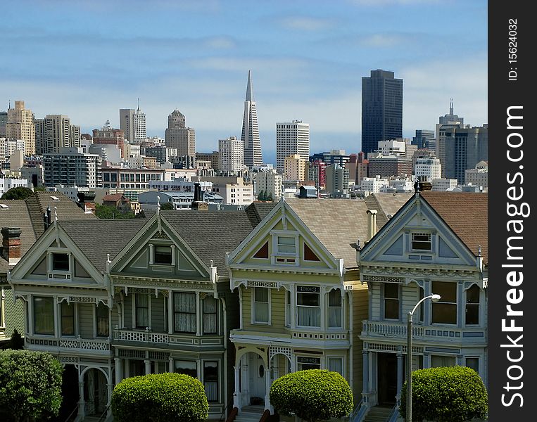 Victorian houses in alamo square San Francisco