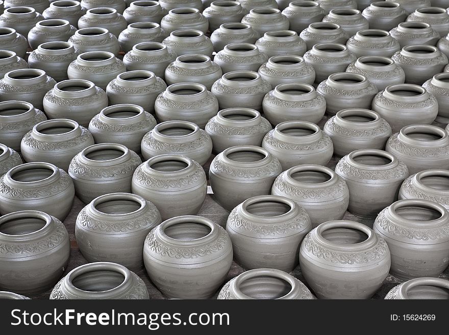 Handmade pottery by craftsmen of Thailand. Handmade pottery by craftsmen of Thailand