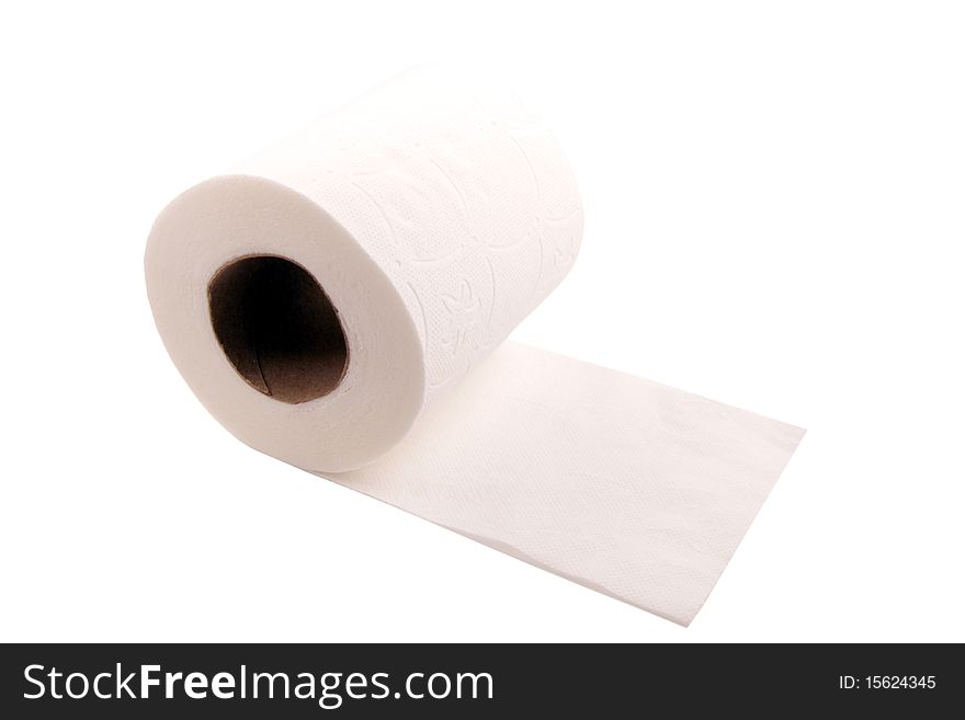 Toilet Paper, isolated on white