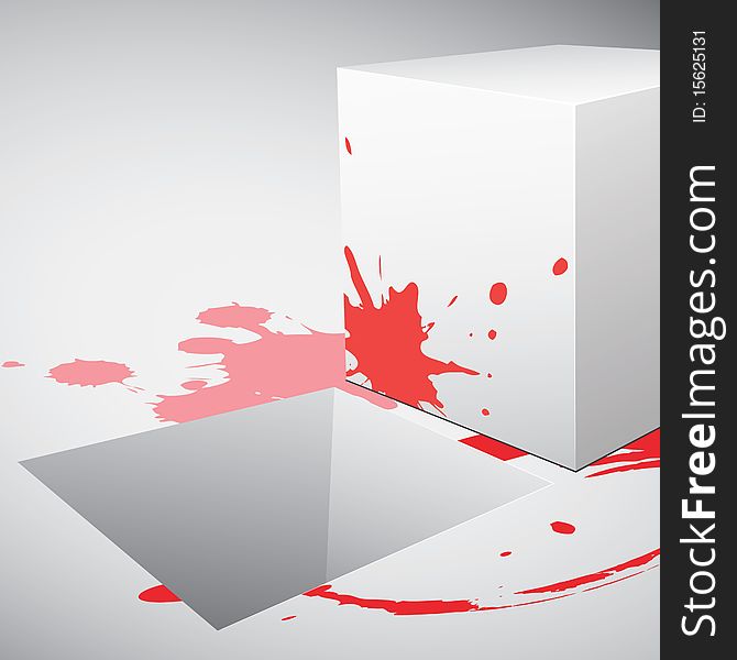 Abstract background with cube. Vector illustration.