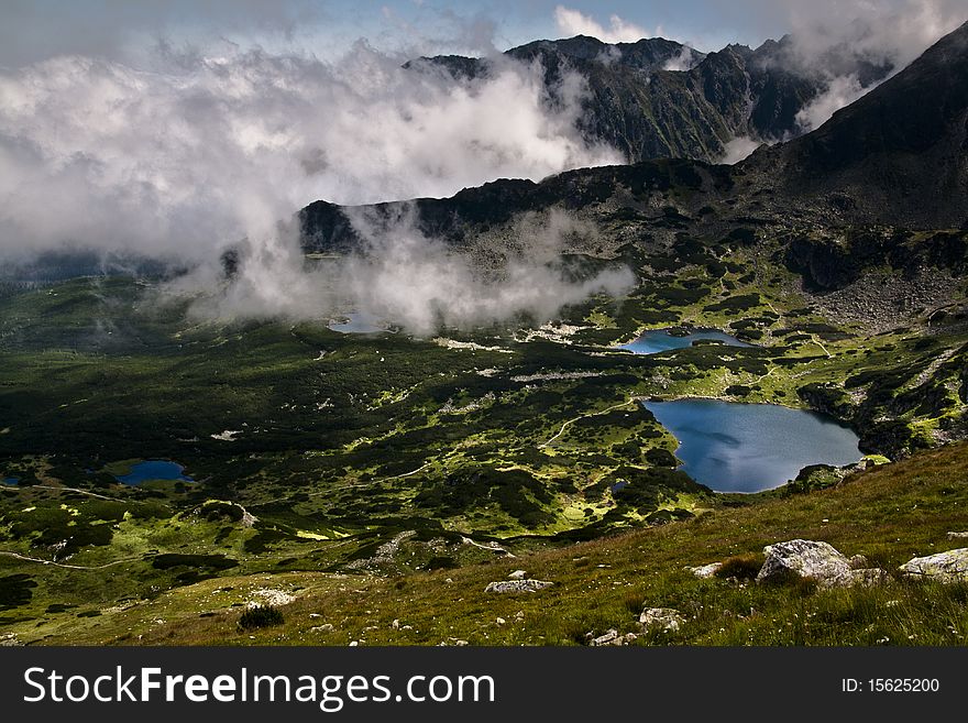 The small lakes in the high Tatras. The small lakes in the high Tatras
