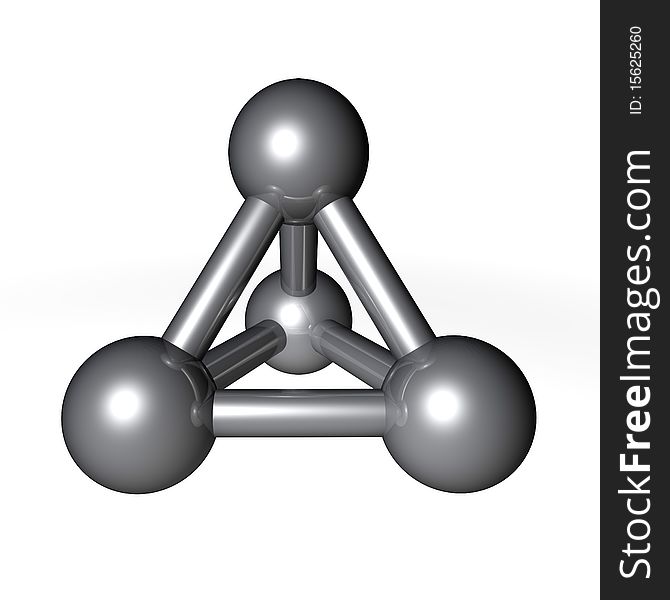 Molecule Structure Metallic Grey