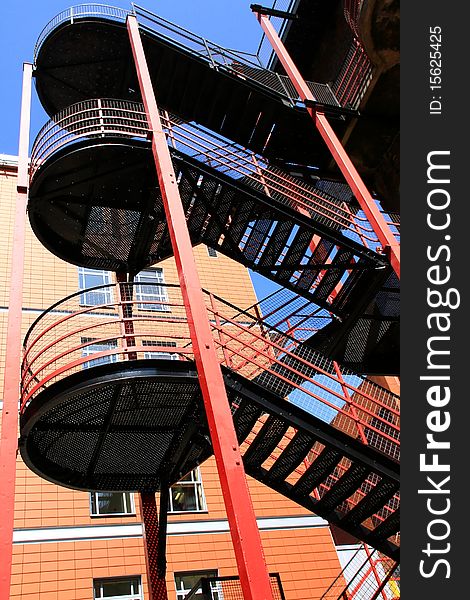 Image of a modern stairway in London. Image of a modern stairway in London