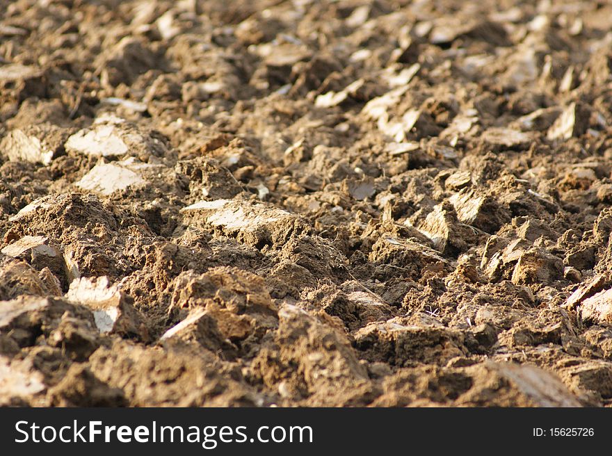 A ploughed field in england