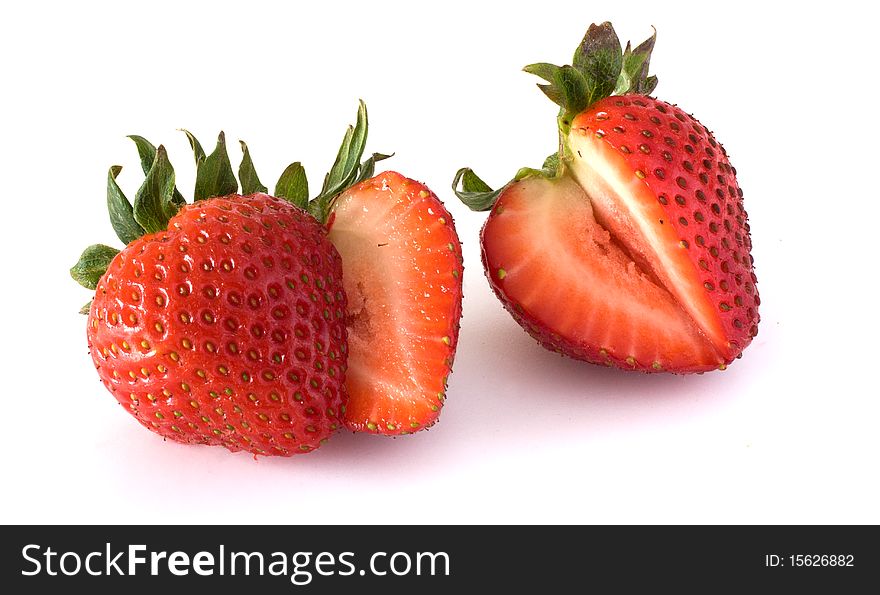 Strawberries Isolated On White Background