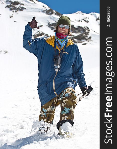 Freerider in Caucasus Mountains, Elbrus, summer 2010