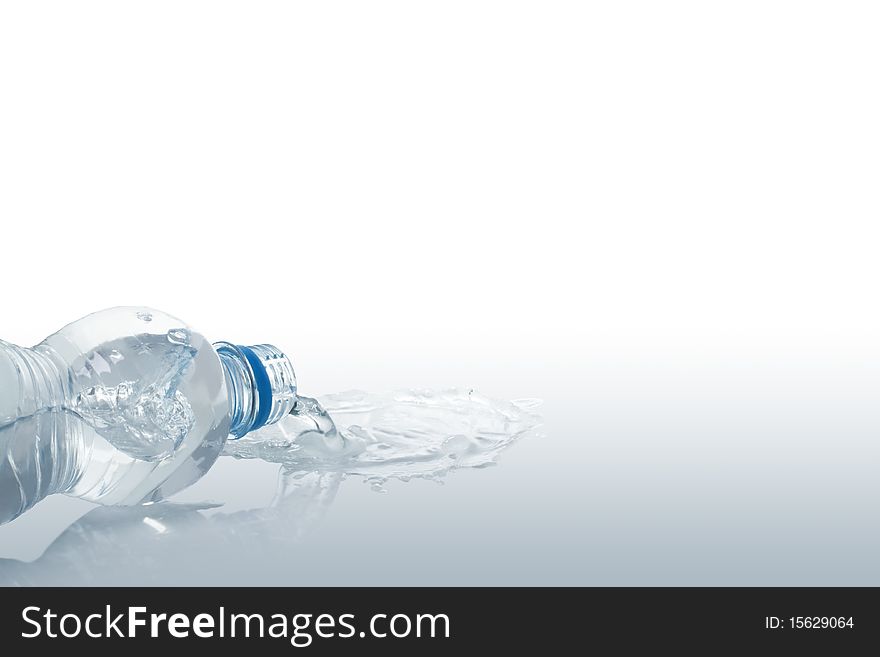 Bottle of water, isolated on white background